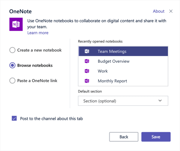 OneNote in Microsoft Teams