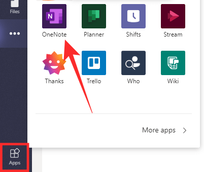 OneNote in Microsoft Teams