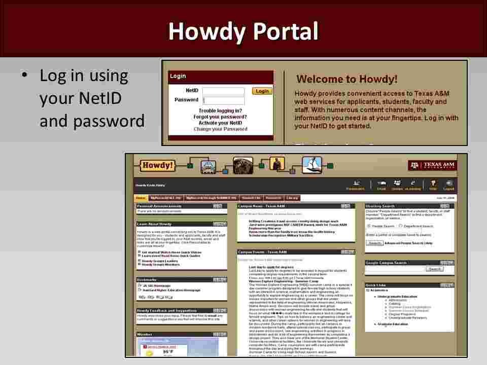 Texas A&M University, TAMU Student Portal Login: howdy.tamu.edu