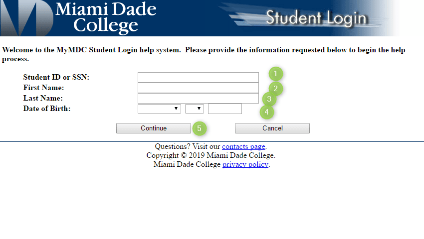 How Recover MDC Blackboard Password