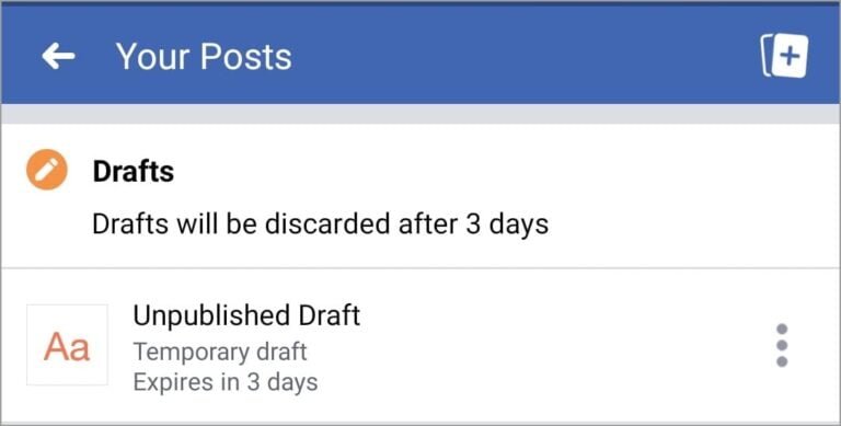 How To Find Drafts on Facebook App