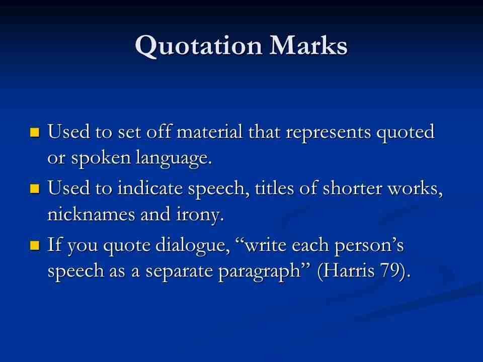 quotation marks