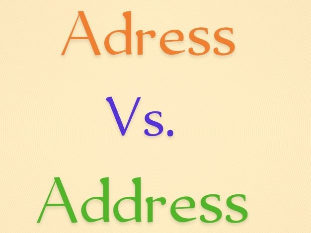 Adress vs Address