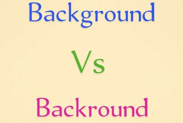 Background vs Backround