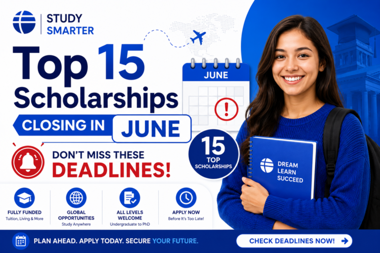 Top 15 Scholarships Closing In June 2026 — Don'T Miss These Deadlines 1 Top 15 Scholarships Closing in June